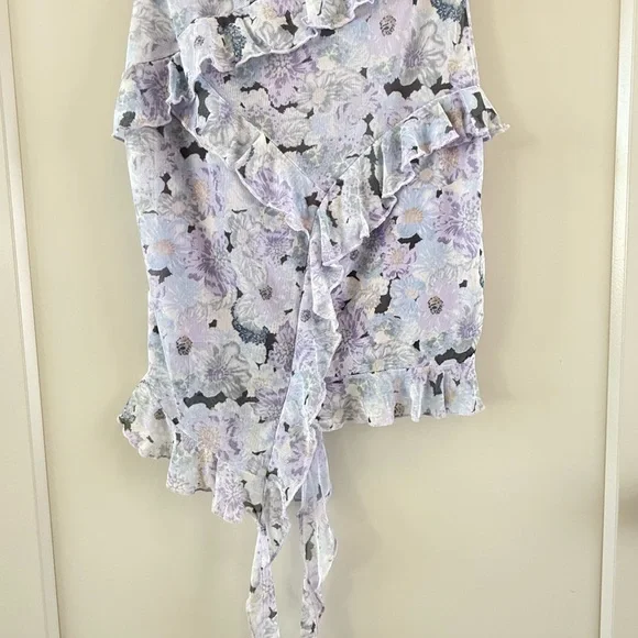 NWT Full Tilt Waterfall Mesh Printed Womens Slip Dress - Picture 8 of 14